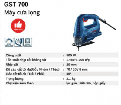 Máy cưa lọng Bosch GST 700 - Bosch Việt Nam