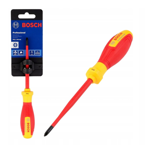 Tua vít cách điện VDE đầu chữ thập PH1 Bosch