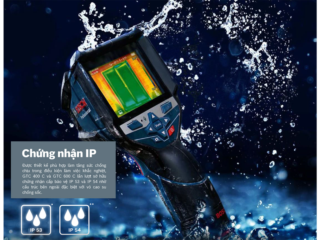 Camera Nhiệt Bosch GTC 400 C / GTC 600 C: Phân Tích Nhiệt Độ Chính Xác