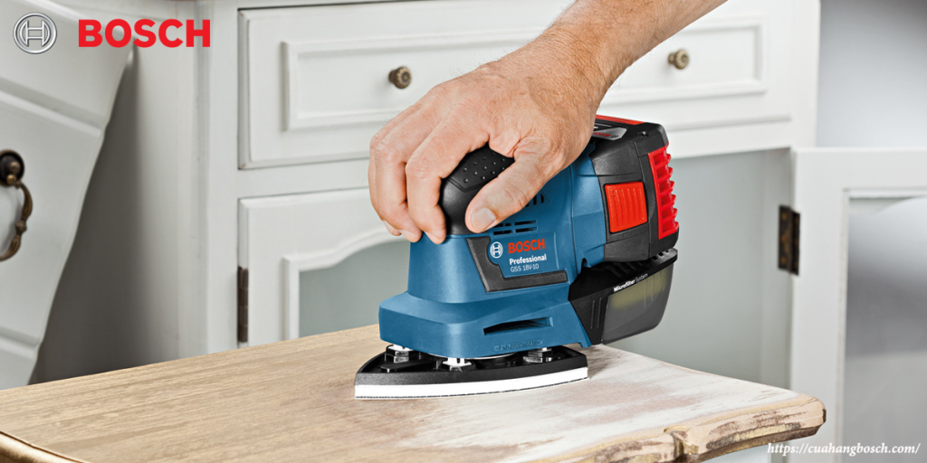 Máy Chà Nhám Tròn Pin Bosch GSS 18V-LI: Mịn Màng Tối Ưu