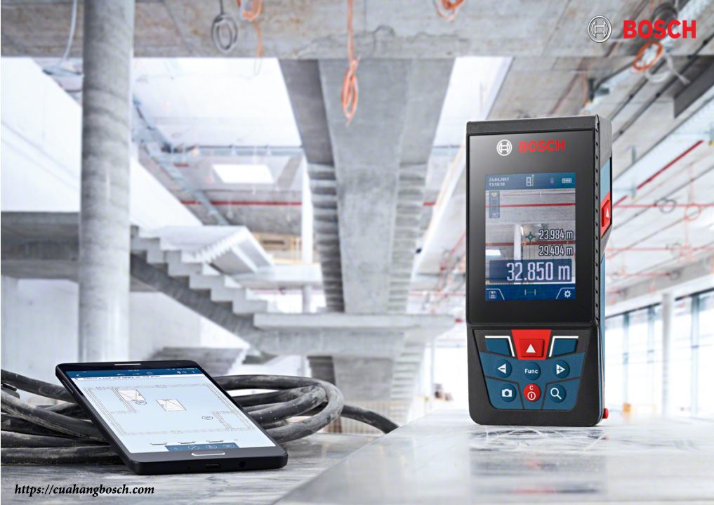 Máy Đo Khoảng Cách Bosch GLM 150C - Tầm Xa, Kết Nối Thông Minh